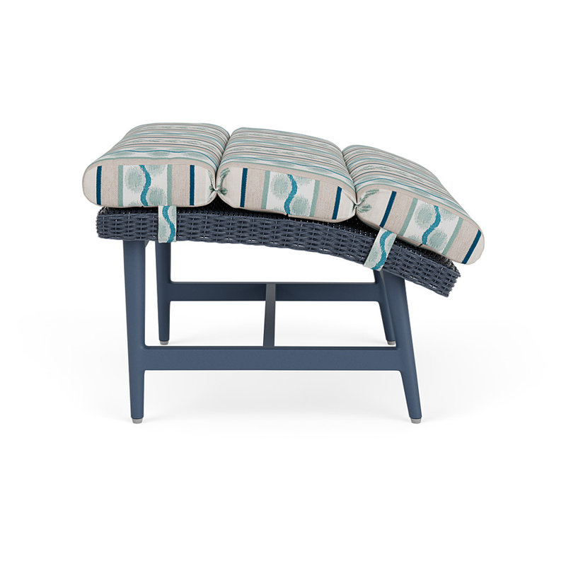 Cascade Outdoor Ottoman, Ilona Resort, Denim Blue