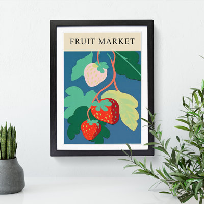 Strawberry Fruit Market Exhibition Vol.4 1 Piece Single Picture Frame Wall Art