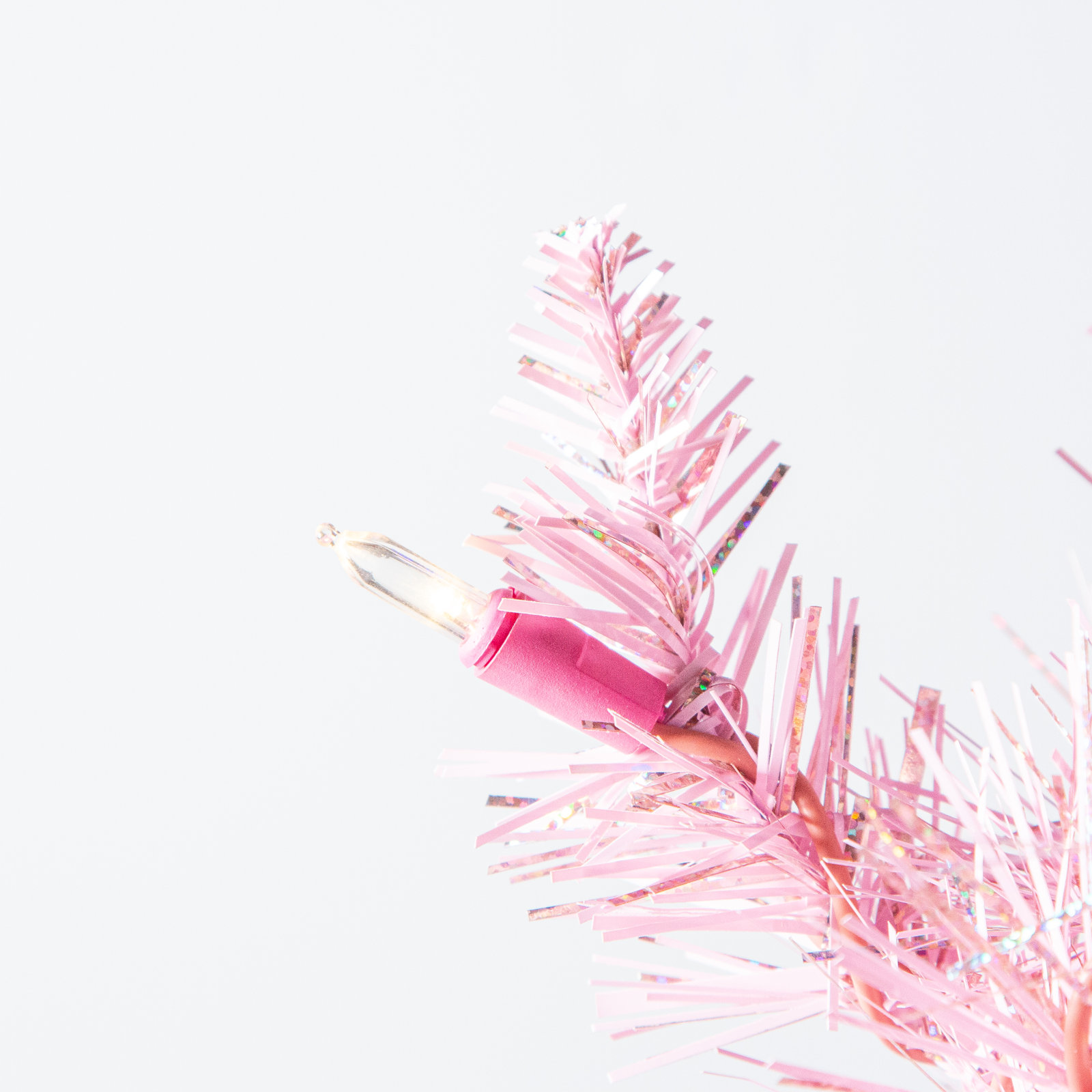 Charming 24 Inch Pink Artificial Tree with Warm White LED Lights