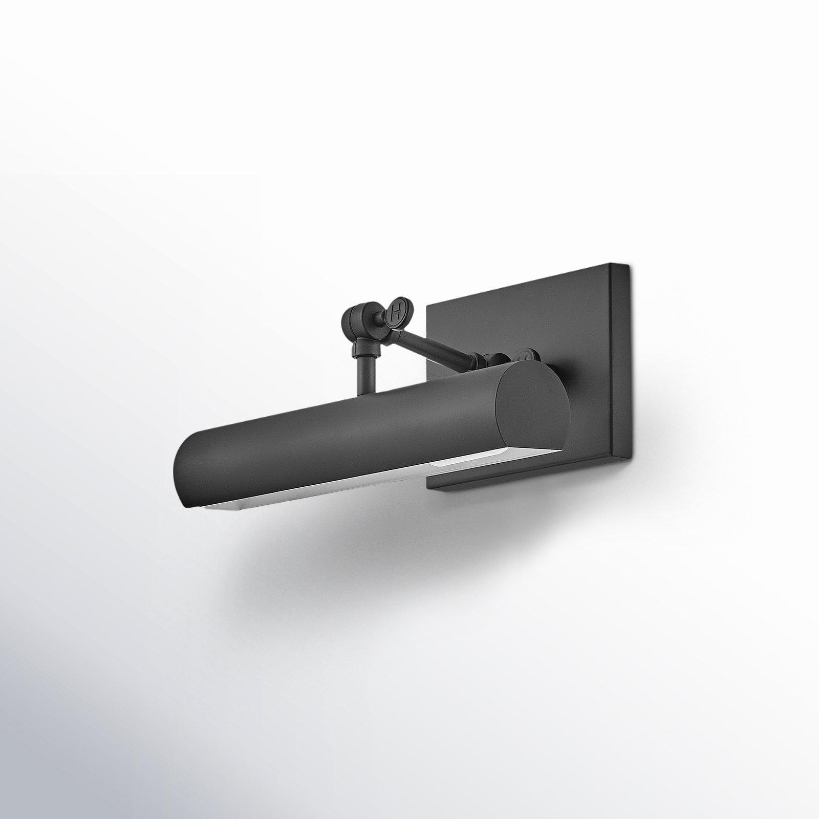 Hinkley Stokes Single Light Armed Sconce, Black