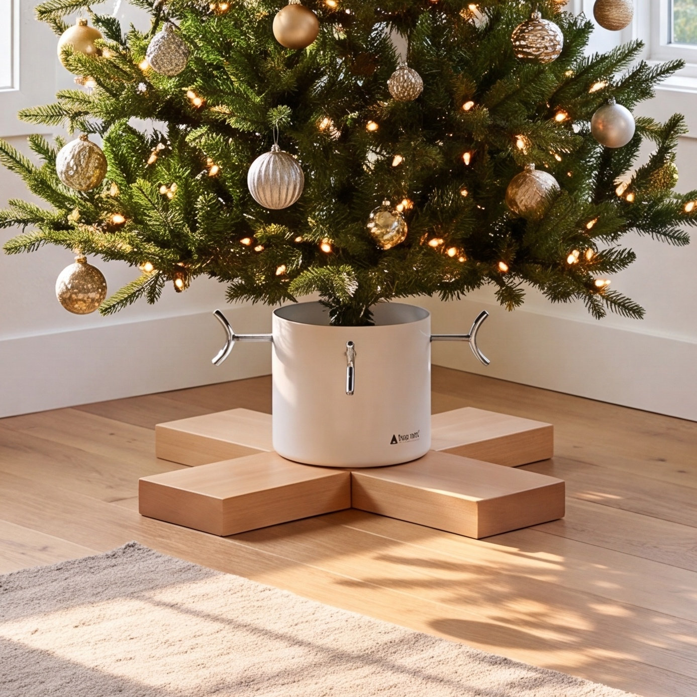 Live Christmas Tree Stand, White