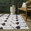 Tapis d'intérieur / extérieur deux tons blanc / noir Cindia-263876009