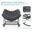 Chaise berçante en acier avec coussin Weixel-106714885-106714883