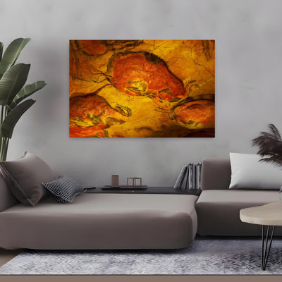 Paleolithic Paintings Altamira Cave Santillana Del Mar Cantabria Spain Abstract Contemporary Landscape Nature Art