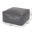 Repose-pieds rectangulaire en similicuir Bambo, gris