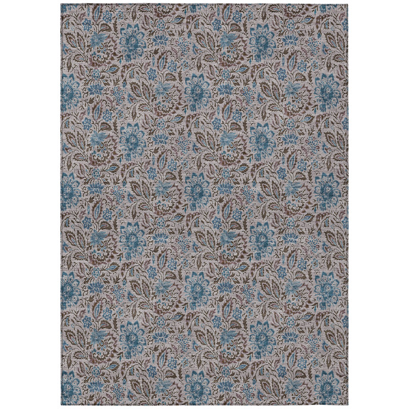Floral Indoor / Outdoor Rug, Rectangle 2'6" x 3'10"