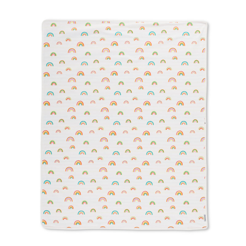 100% Cotton Reversible Blanket - Rainbow Dreams