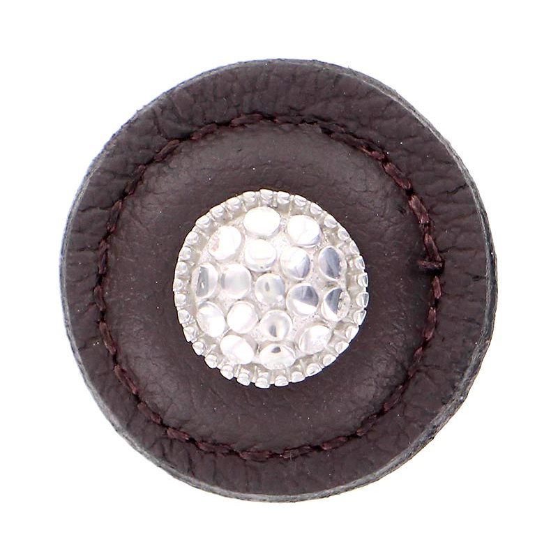 Tiziano Mushroom Knob, Polished Nickel, Brown