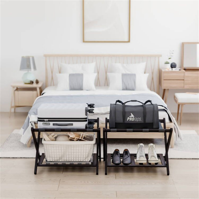Porte-bagages pliable à 2 niveaux
