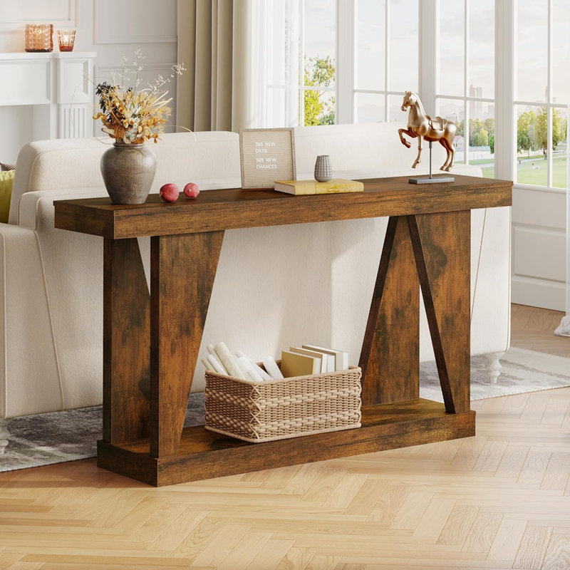55 Inch Console Table with Storage