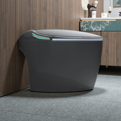Toilette une pièce avec bidet, ouverture / fermeture automatique, capteur de pied, siège chauffant et sécheuse ORVICA