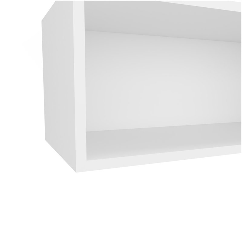 Armoire murale Hard Rock en mélamine avec rangement ouvert, Blanc