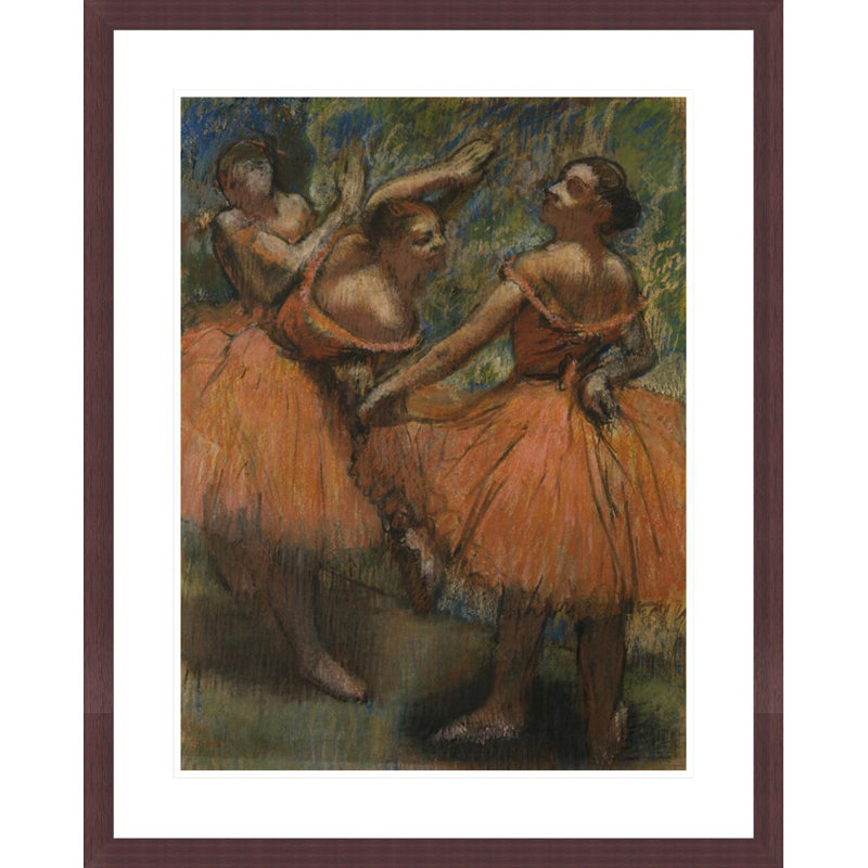 «Les Jupes Rouge» par Edgar Degas, impression giclée encadrée, H 29,18 po x l 23,5 po