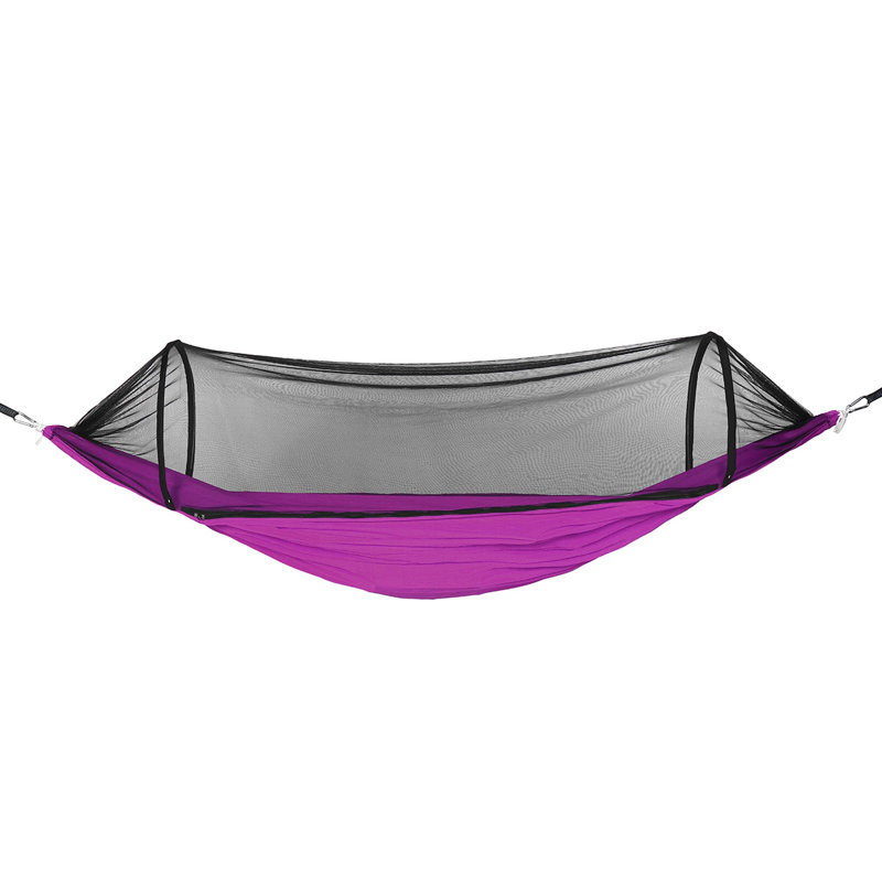 Hamac de camping Annora Survival Kit, Mauve / Noir