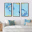 Bataille de crabe bleu côtier - ensemble d'art mural sur toile encadré nautique et côtier-72043208-72044121