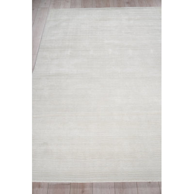 Cavallo Modern handloomed Nylon/Wool White Area Rug