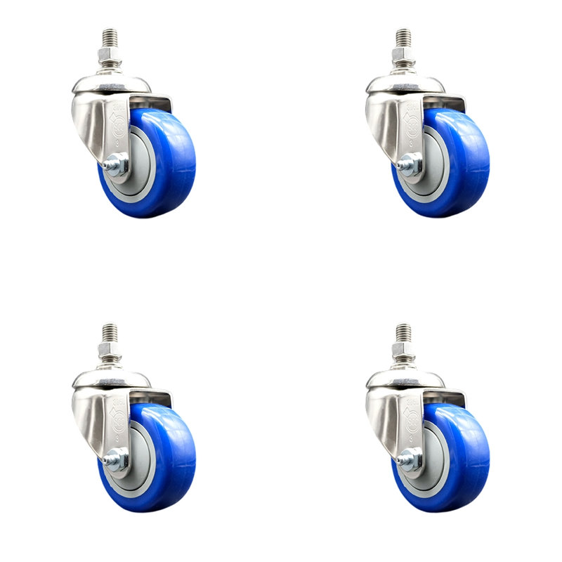 Polyurethane Caster, Blue