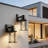 Outdoor Wall Sconce Light Fixture With Dusk To Dawn Sensor, IP65 Waterproof, E26 Base, Includes LED Bulb And Shatter-Resistant PC Shade For Porch, Patio, Front Door, And Entryway
