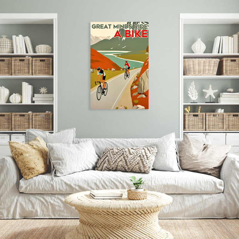 Great Minds Ride A Bike On Canvas, impression, H 14 po x l 11 po x P 1,25 po