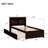 Twin Bed With Trundle,Bookcase,Espresso-490573845-490573928