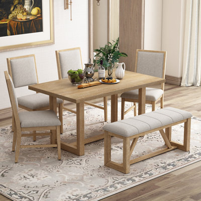 Ensemble de table de salle à manger 6 pièces pour 6 personnes