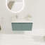 Meuble-lavabo flottant mural 36 po avec lavabo en résine en forme de goutte - armoire de rangement moderne à 2 portes spacieuse pour plus d'espace-66973940-66973939