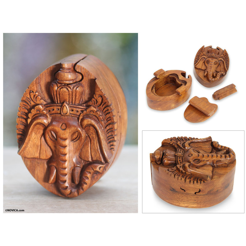 Boîte à puzzle en bois décoratif auspicious elayanti Lucana