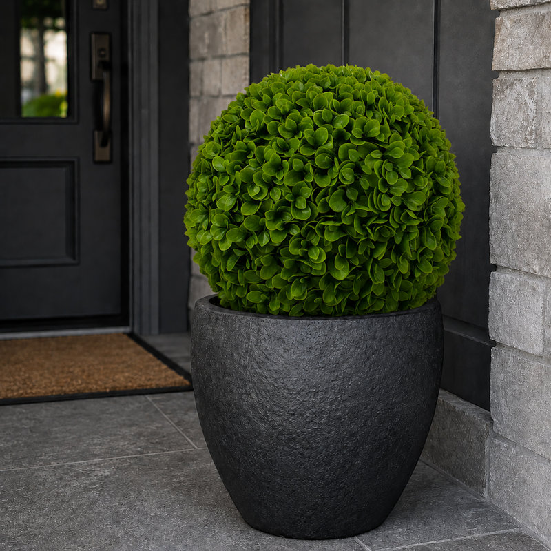 Artificial Foliage Topiary, 1 Pack, 19" H x 19" W