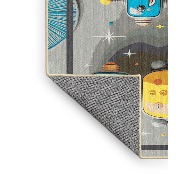Tapis lavable pour enfant Dakota Fields Space Planets Astronauts_Space015, Rectangulaire 2 pi x 3 pi