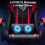 Fauteuil de jeu avec haut-parleurs Bluetooth et lumières à DEL RVB Fauteuil de jeu vidéo de massage ergonomique avec repose-pieds à haut dossier avec support lombaire-1877055642
