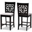 Upholstered Counter Stool with Solid Wood Frame-1381949810