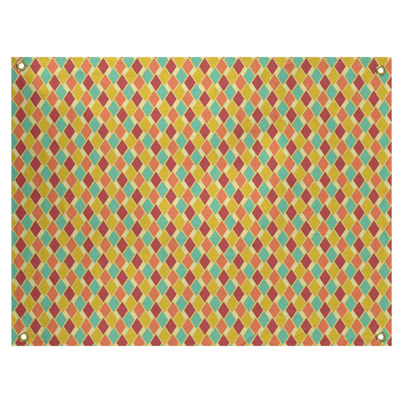 Tapisserie elizabeth rétro en losanges rétro katelyn Avicia, H 71 po x l 83,5 po, Intérieur