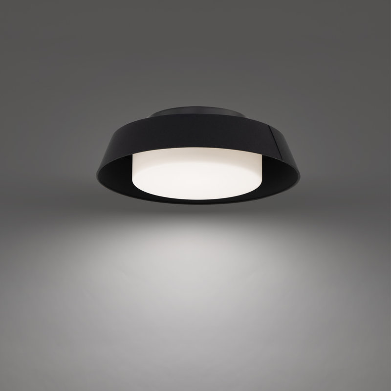 Chapeau LED Flush Mount, Black, 3500 K