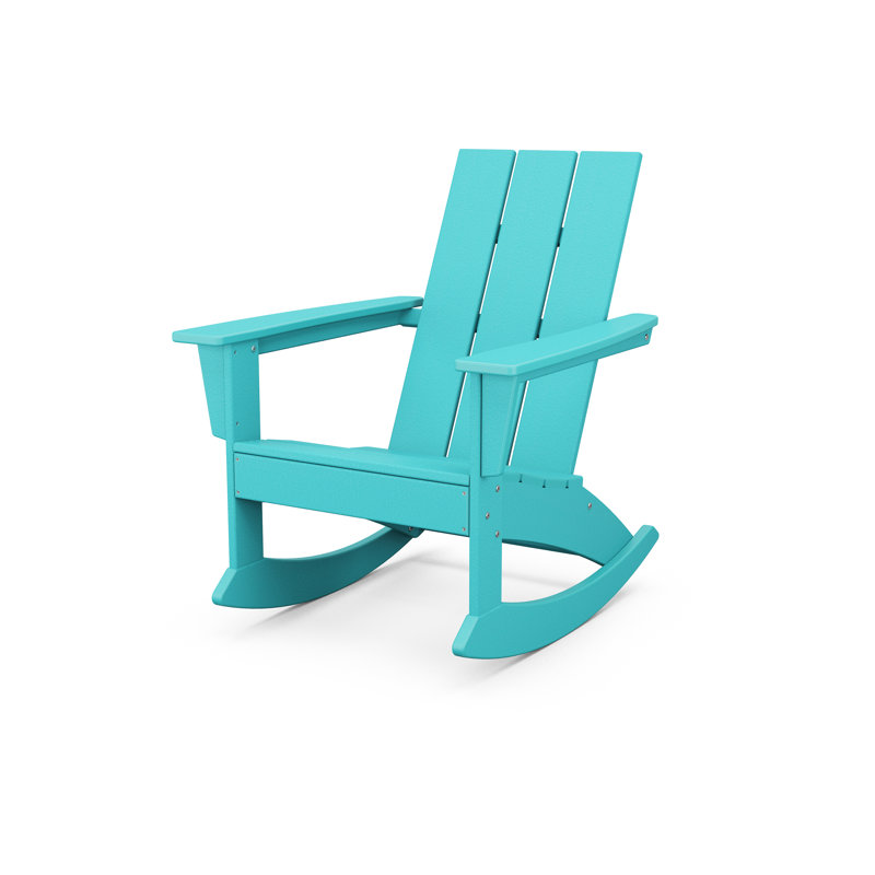 POLYWOOD x Sol 72 Jamarion Adirondack Rocker, Aruba