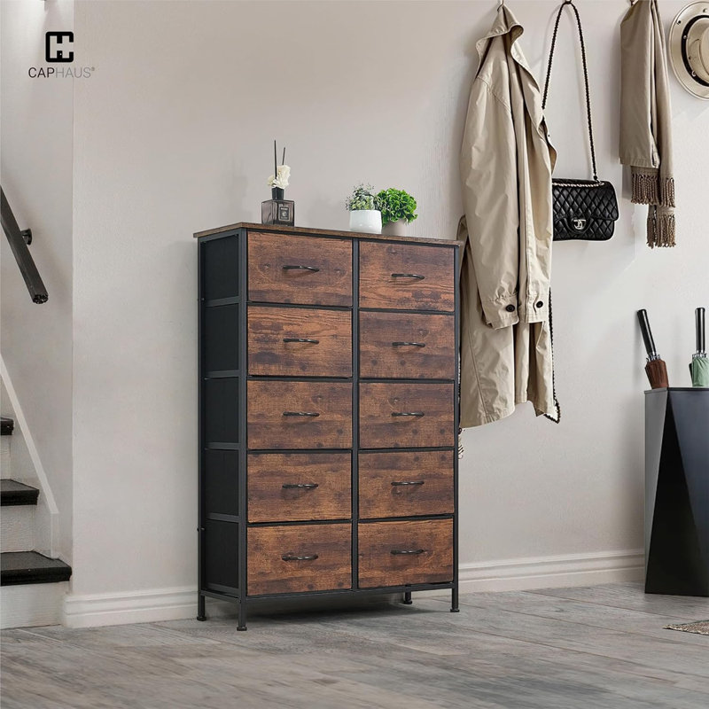 Tour de rangement à tiroirs avec bacs en tissu, rangement pour la lessive, unité de tri, commode, organisateur avec plateau de tableau P2 et bacs en tissu, unité de rangement polyvalente, couloir, bureau