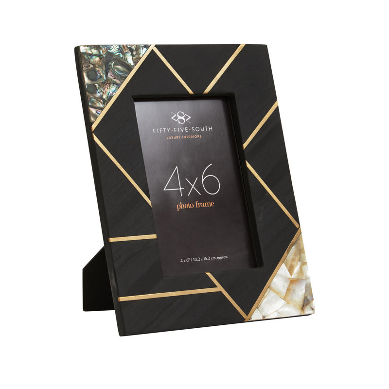 Black Picture Frame with Mat, 18cm x 23cm