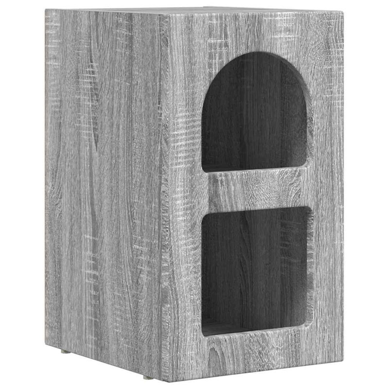 29.5cm W Manufactured Wood Bedside Table, Grey Sonoma