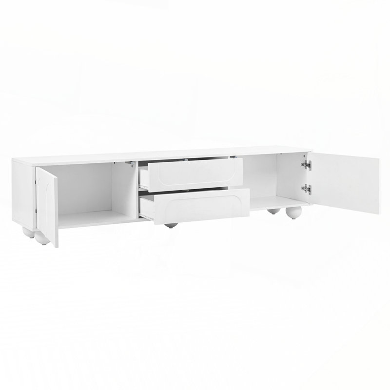 Meuble télé 69,6 po, Blanc