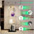 Tempered Glass Display And Storage Cabinet With Bluetooth LED Light, Lock, And Versatile Use For Home And Office