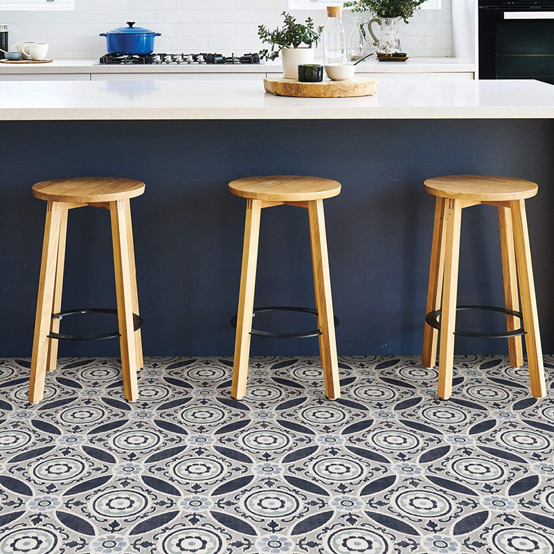 Budde 30.48 x 30.48 cm PVC Tile in Blue