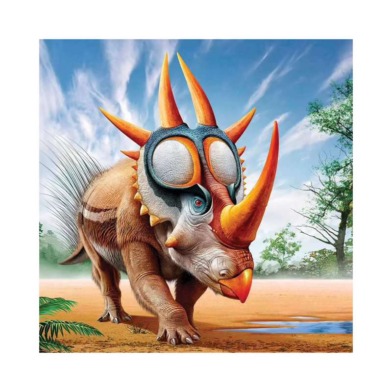 A Rubeosaurus Roams A Prehistoric Environment by Mohamad Haghani - Wrapped Canvas Gallery-Wrapped Canvas Giclée