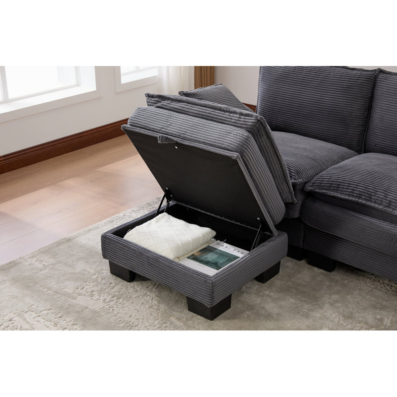 Footstool, Can Be Used In Conjunction With Sofa,Having Multiple Combinations, Dark Gray