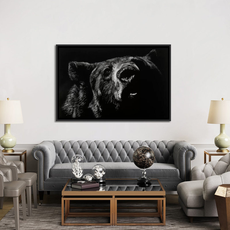 « critic », reproduction de photo sur toile, H 18 po x l 26 po x P 1,5 po, Toile avec cadre noir, Pas de tapis