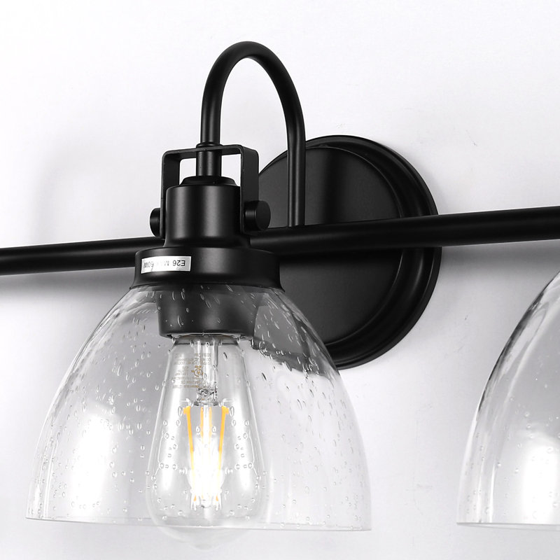Ulyana Dimmable Black Vanity Light Bathroom Vanity lights, Matte Black, 3
