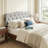 Queen/Full Size Universal Tufted Upholstered Headboard, Built-In 2 AC Outlets & Adjustable Mounting Height, Stain-Resistant Soft Fabric