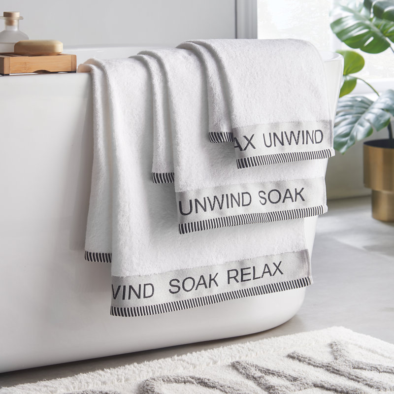 Relax And Unwind Bath Sheet, White