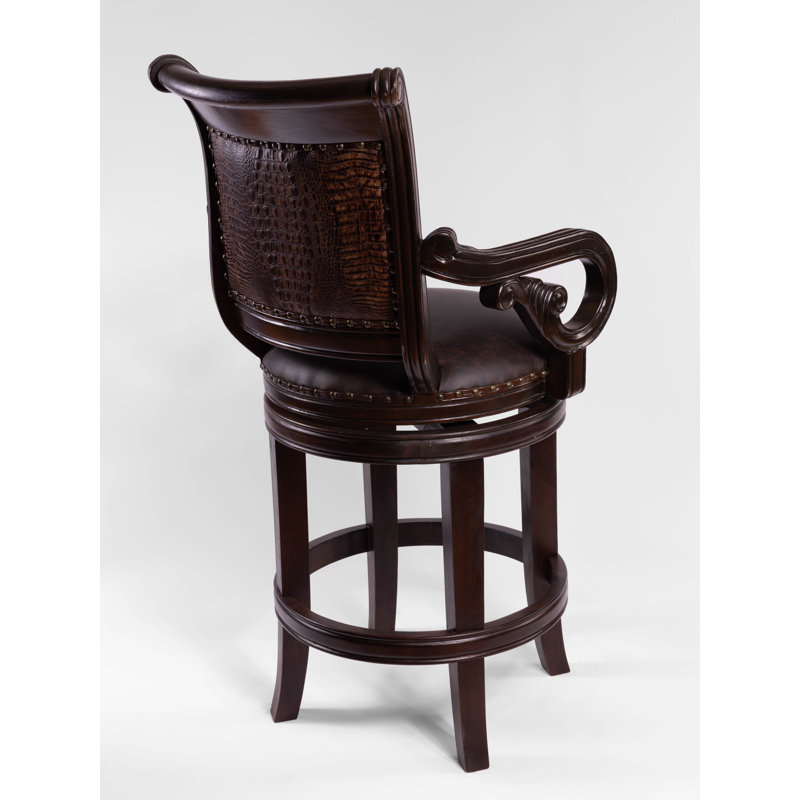 Bethany Swivel Bar & Counter Stool, Dark Walnut, Counter Stool (26” Seat Height)
