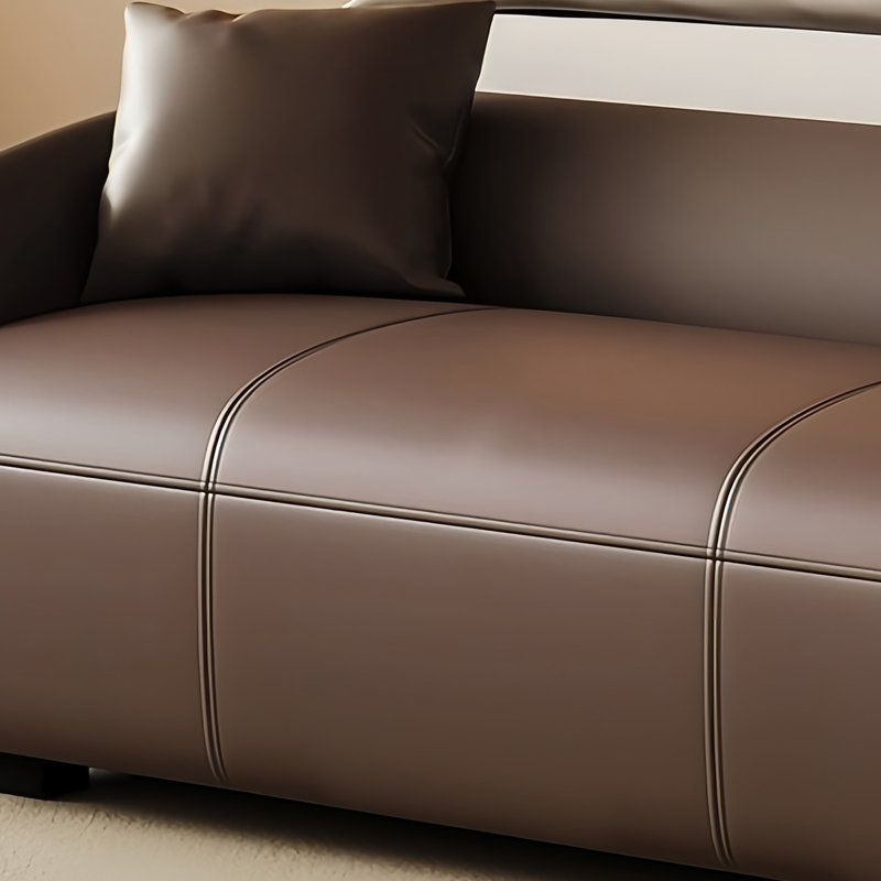 Faux Leather Upholstered Bench, Coffee