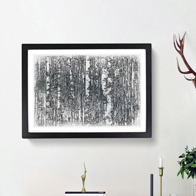 A Birch Tree Forest - Single Picture Frame Painting on MDF