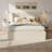 Large-Capacity Upholstered Storage Bed With Drawers,Beige,King